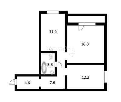 Продам двухкомнатную квартиру, 60.5 м², этаж 17 из 17. Фото 3