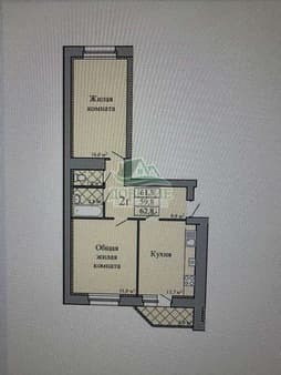 Продаем двухкомнатную квартиру, 62.8 м², этаж 6 из 9. Фото 6