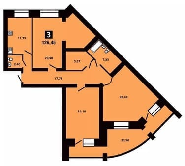 Продам трехкомнатную квартиру, 136.8 м², этаж 8 из 10. Фото 1