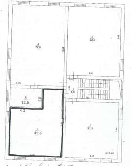 Продажа однокомнатной квартиры, 49.6 м², этаж 3 из 3. Фото 2