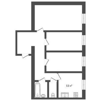 Продажа трехкомнатной квартиры, 64.9 м², этаж 3 из 5. Фото 2