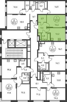 Продам однокомнатную квартиру, 37 м², 5 мин. до метро пешком, этаж 3 из 17. Фото 2