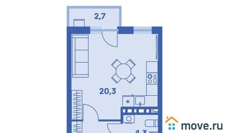 Продажа однокомнатной квартиры, 31.2 м², этаж 4 из 9. Фото 7