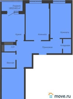 Продаю трехкомнатную квартиру, 73.94 м², этаж 10 из 10. Фото 1