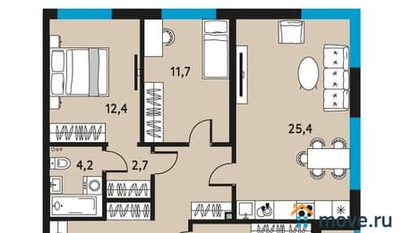 Продам четырехкомнатную квартиру, 89.7 м², этаж 20 из 30. Фото 1