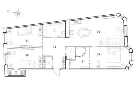 Продать трехкомнатную квартиру, 124 м², 7 мин. до метро пешком, этаж 4 из 8. Фото 1