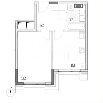 Продам однокомнатные апартаменты, 36.2 м², этаж 4 из 7. Фото 3