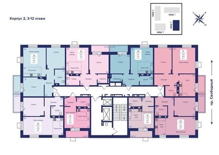 Объявление о продаже двухкомнатной квартиры, 61.7 м², этаж 11 из 12. Фото 3