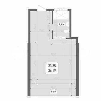 Продается однокомнатная квартира, 36.2 м², этаж 20 из 23. Фото 1
