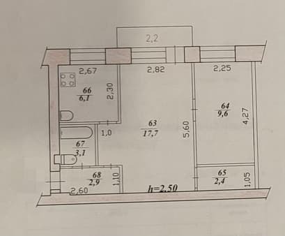 Продажа двухкомнатной квартиры, 42 м², этаж 2 из 5. Фото 1