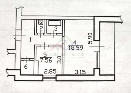 Продается однокомнатная квартира, 43 м², этаж 3 из 5. Фото 4