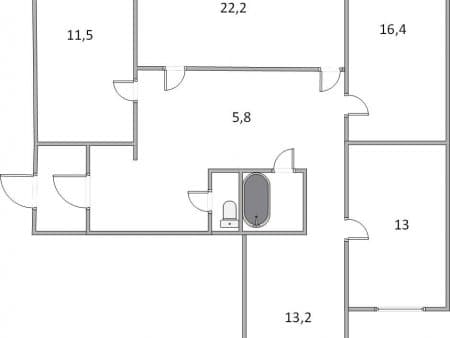 Продажа четырехкомнатной квартиры, 104 м², этаж 5 из 5. Фото 7