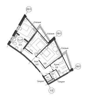 Продажа трехкомнатной квартиры, 96.68 м², 10 мин. до метро на транспорте, этаж 4 из 10. Фото 2