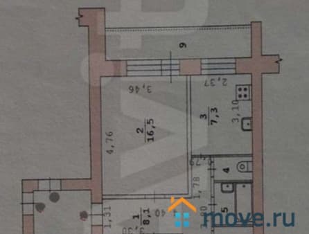 Объявление о продаже трехкомнатной квартиры, 57.4 м², этаж 5 из 5. Фото 1