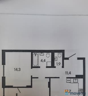 Продать двухкомнатную квартиру, 68 м², этаж 8 из 28. Фото 4