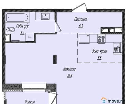 Продам однокомнатную квартиру, 51.4 м², этаж 2 из 4. Фото 1