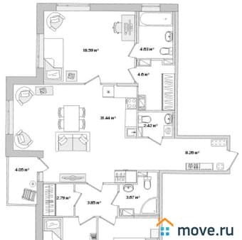 Продам трехкомнатную квартиру, 112.82 м², этаж 11 из 14. Фото 1