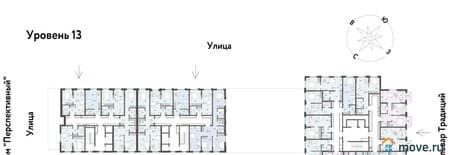 3-комн. квартира, 64.64 м²