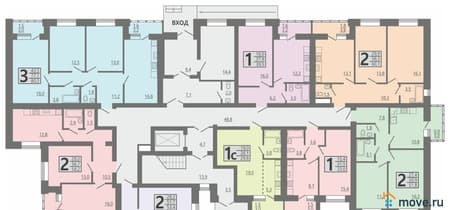 Продаю двухкомнатную квартиру, 51.8 м², этаж 1 из 9. Фото 1