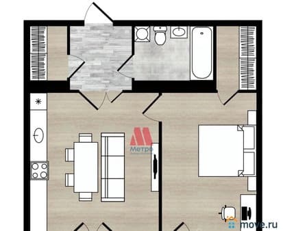 Продам однокомнатную квартиру, 41.9 м², этаж 4 из 18. Фото 4