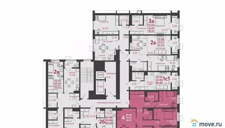 Продаем четырехкомнатную квартиру, 98.72 м², этаж 4 из 12. Фото 3