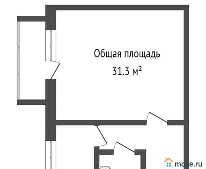 Купить однокомнатную квартиру, 31.9 м², этаж 4 из 4. Фото 4