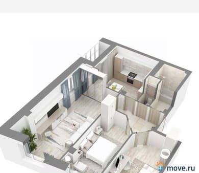 Купить трехкомнатную квартиру, 65.44 м², этаж 8 из 16. Фото 4
