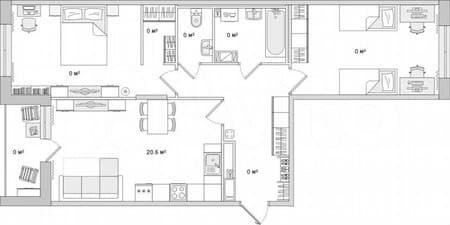 Продаем двухкомнатную квартиру, 73.4 м², этаж 12 из 14. Фото 1