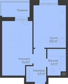 Продаем однокомнатную квартиру, 39.9 м², этаж 2 из 8. Фото 1