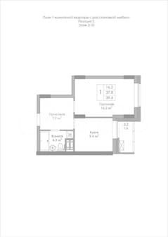 Продажа однокомнатной квартиры, 39.4 м², этаж 3 из 25. Фото 1