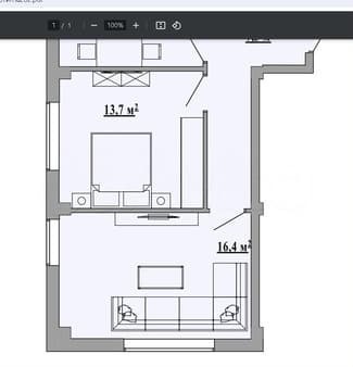 Продать двухкомнатную квартиру, 53.5 м², этаж 3 из 5. Фото 4
