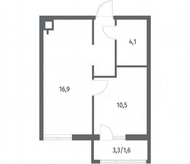 Продажа однокомнатной квартиры, 36.9 м², этаж 4 из 5. Фото 2