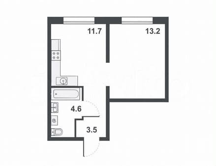 Продам однокомнатную квартиру, 33 м², этаж 9 из 16. Фото 1