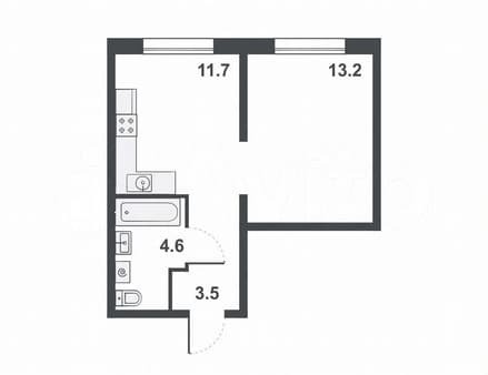 Продать однокомнатную квартиру, 33 м², этаж 3 из 16. Фото 1