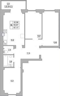 Продаем трехкомнатную квартиру, 67.2 м², этаж 2 из 10. Фото 7
