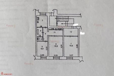 Объявление о продаже трехкомнатной квартиры, 66 м², этаж 1 из 2. Фото 3
