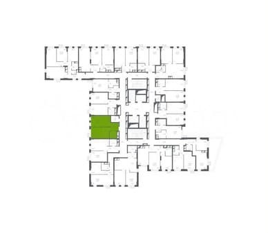 Купить однокомнатные апартаменты, 38.8 м², этаж 13 из 31. Фото 2