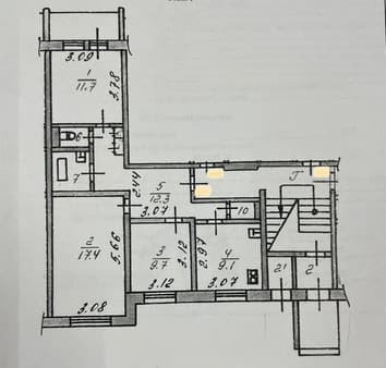 Продать трехкомнатную квартиру, 65.1 м², этаж 1 из 5. Фото 1