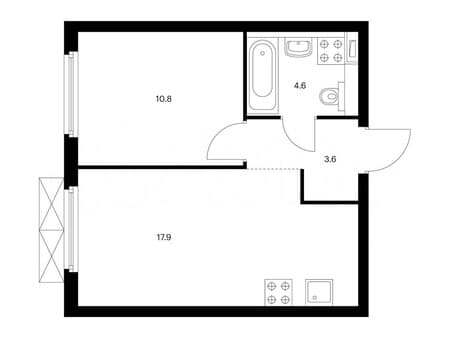 Продам однокомнатную квартиру, 36.9 м², этаж 2 из 24. Фото 1