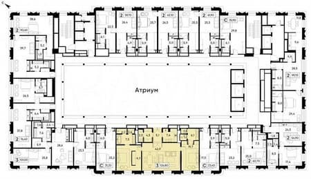 Продажа трехкомнатных апартаментов, 126.8 м², этаж 9 из 9. Фото 6